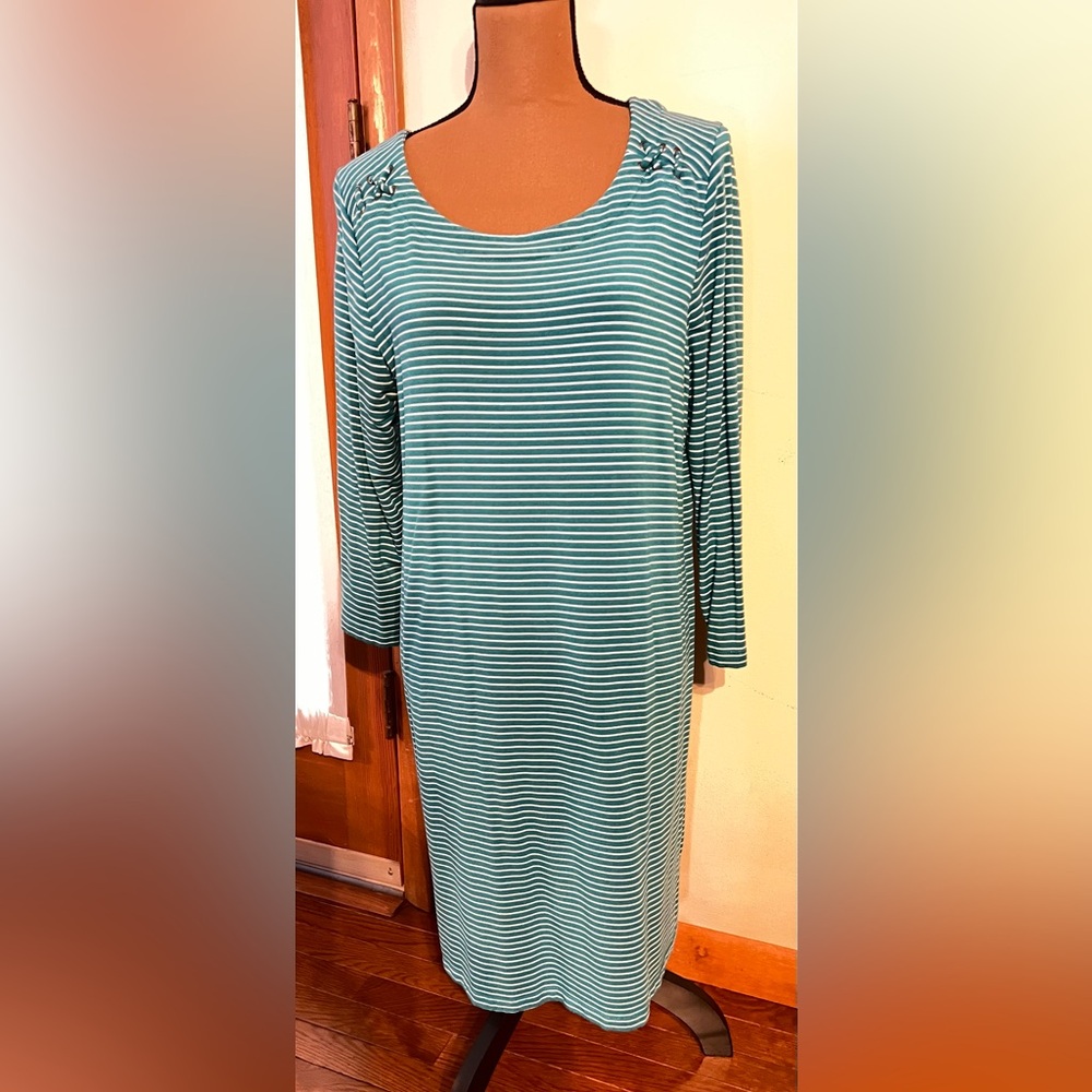 LILA ROSE STRIPED LONG SLEEVED DRESS, SIZE XL, CASUAL BUT DRESSY